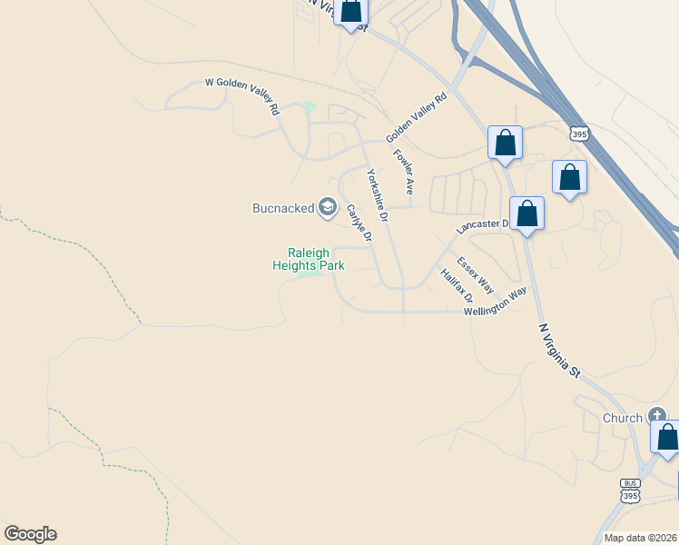 map of restaurants, bars, coffee shops, grocery stores, and more near 755 Milton Circle in Reno
