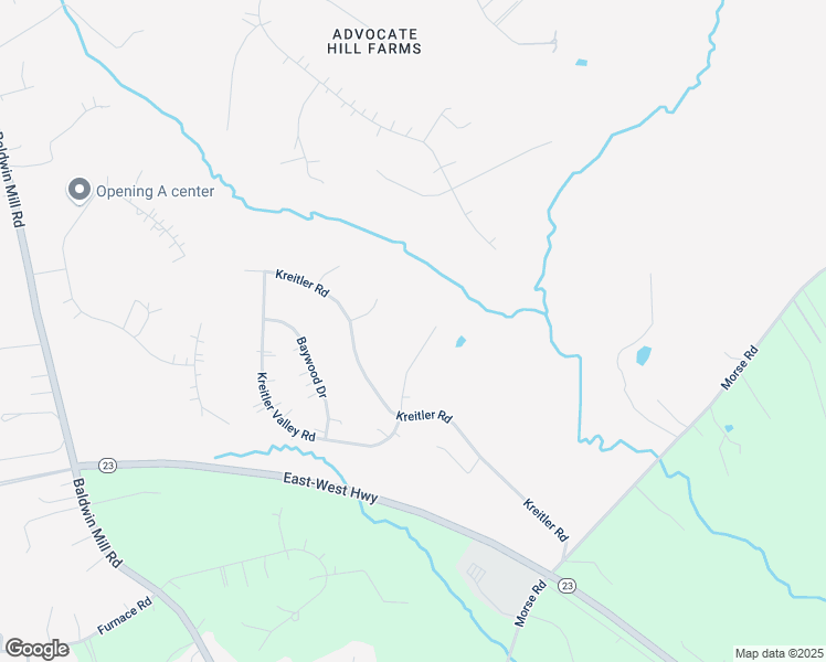 map of restaurants, bars, coffee shops, grocery stores, and more near 1604 Kreitler Valley Road in Forest Hill
