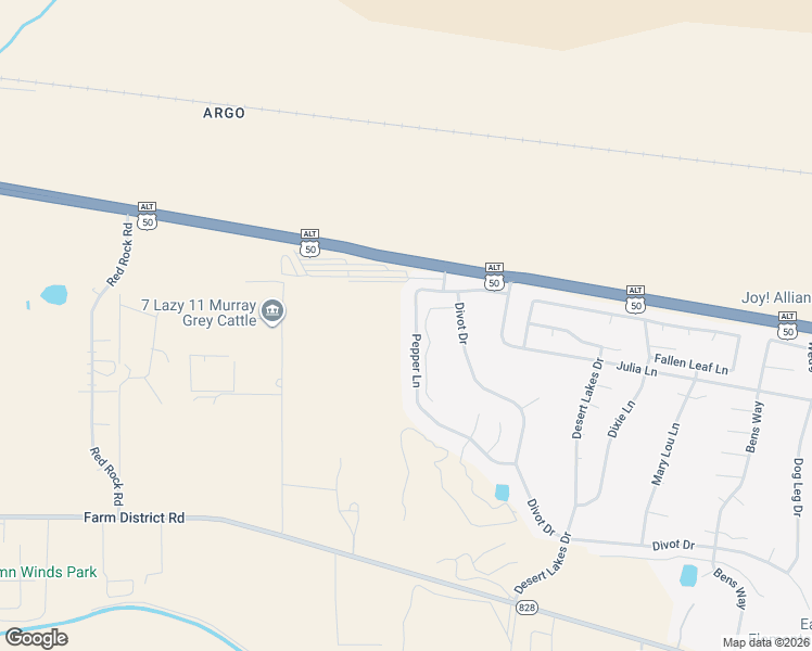 map of restaurants, bars, coffee shops, grocery stores, and more near 1040 Pepper Lane in Fernley