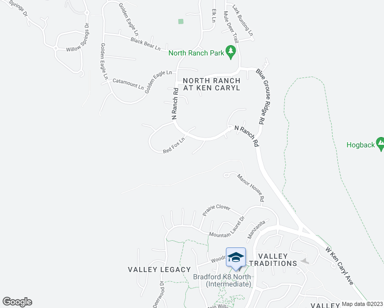 map of restaurants, bars, coffee shops, grocery stores, and more near 20 North Ranch Road in Littleton