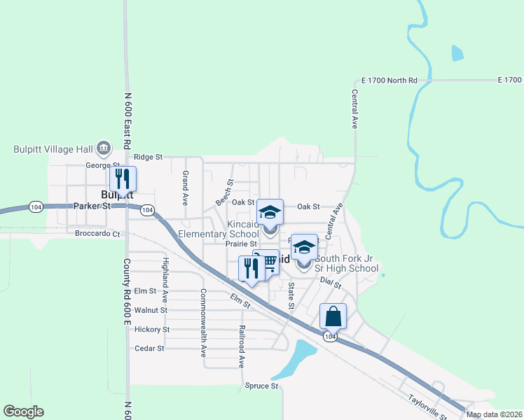map of restaurants, bars, coffee shops, grocery stores, and more near in Kincaid