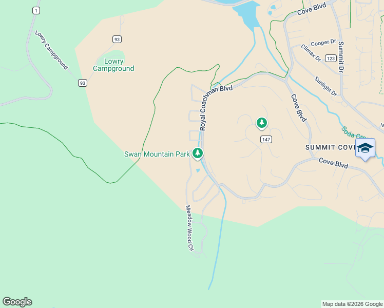 map of restaurants, bars, coffee shops, grocery stores, and more near 105 Red Cloud Peak Drive in Dillon