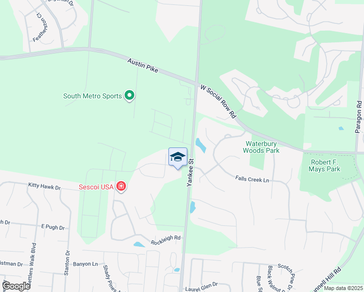 map of restaurants, bars, coffee shops, grocery stores, and more near 1435 Redsunset Drive in Montgomery County