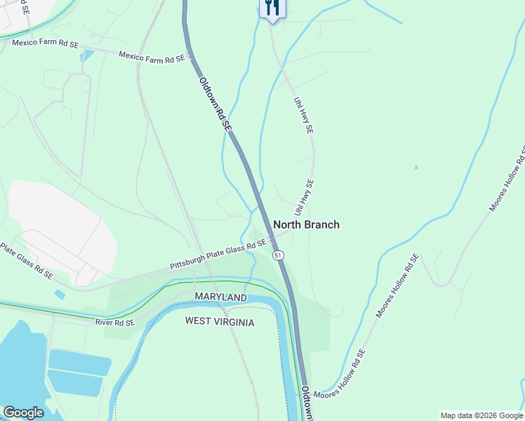 map of restaurants, bars, coffee shops, grocery stores, and more near 10084 Oldtown Road Southeast in Cumberland