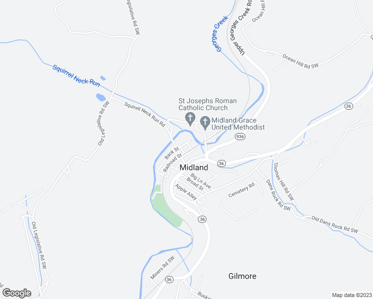 map of restaurants, bars, coffee shops, grocery stores, and more near in Midland