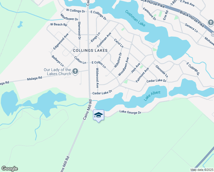 map of restaurants, bars, coffee shops, grocery stores, and more near 412 Woodlawn Avenue in Buena Vista Township