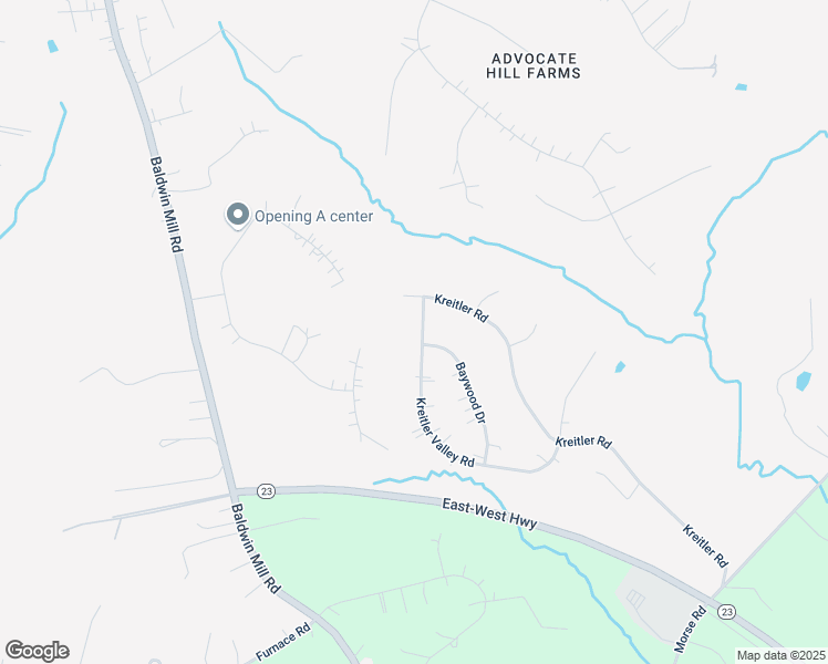 map of restaurants, bars, coffee shops, grocery stores, and more near 1651 Kreitler Valley Road in Forest Hill