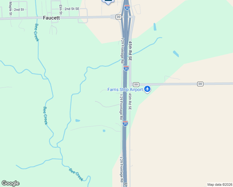 map of restaurants, bars, coffee shops, grocery stores, and more near 14960 Southeast 43rd Service Rd in Faucett