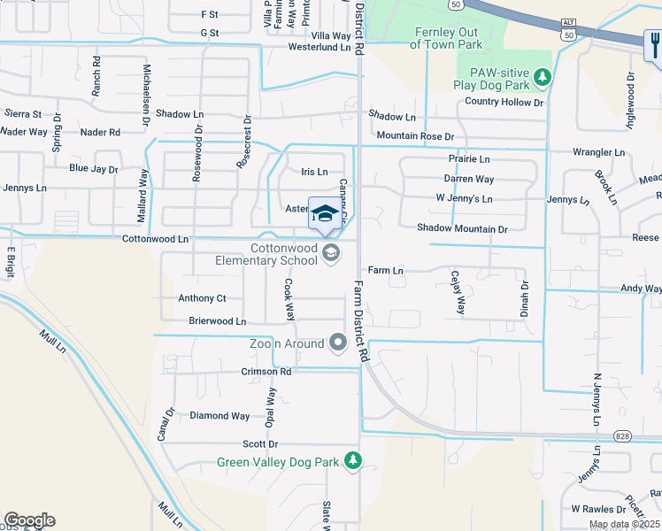 map of restaurants, bars, coffee shops, grocery stores, and more near 925 Farm District Road in Fernley