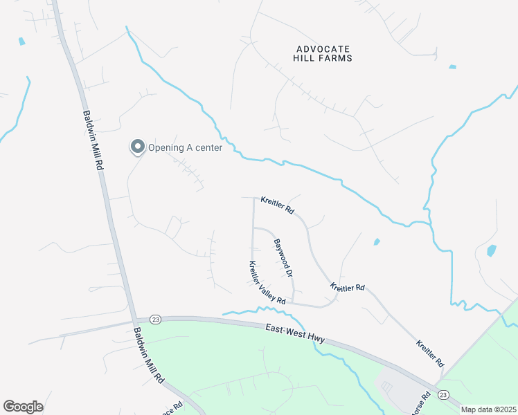 map of restaurants, bars, coffee shops, grocery stores, and more near 1650 Kreitler Valley Road in Forest Hill