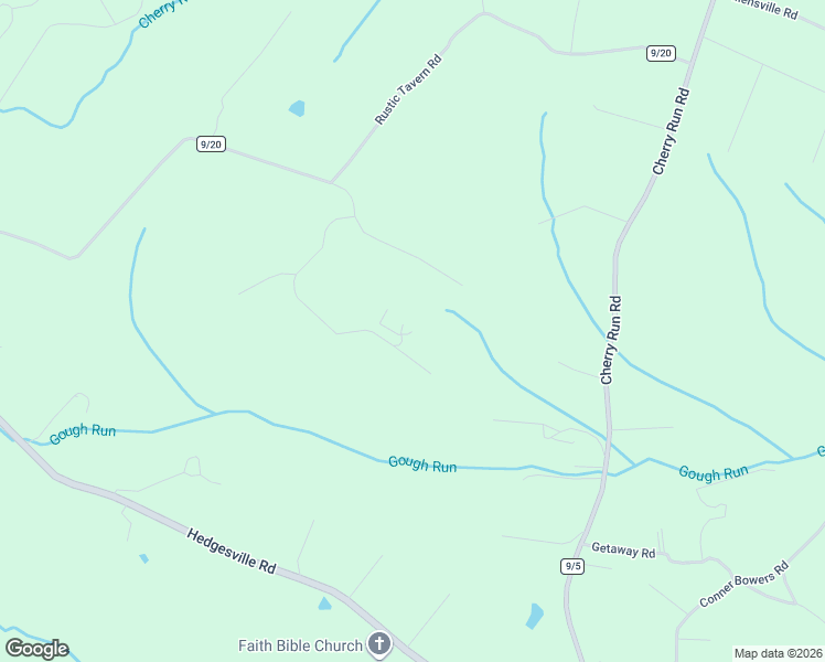 map of restaurants, bars, coffee shops, grocery stores, and more near 495 Getaway Road in Hedgesville