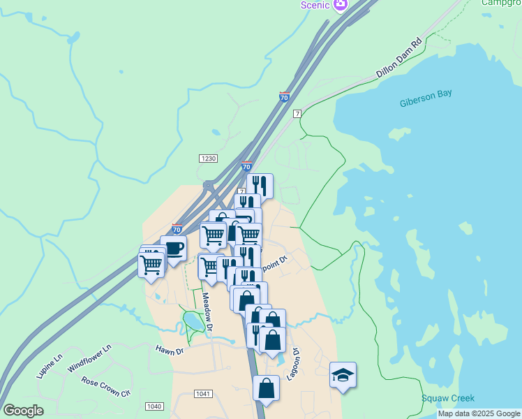 map of restaurants, bars, coffee shops, grocery stores, and more near 1129 North Summit Boulevard in Frisco