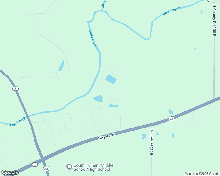 map of restaurants, bars, coffee shops, grocery stores, and more near 2747 Deer Creek Drive in Greencastle