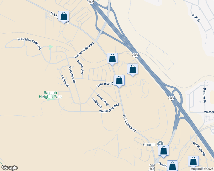 map of restaurants, bars, coffee shops, grocery stores, and more near 151 Platinum Pointe Way in Reno