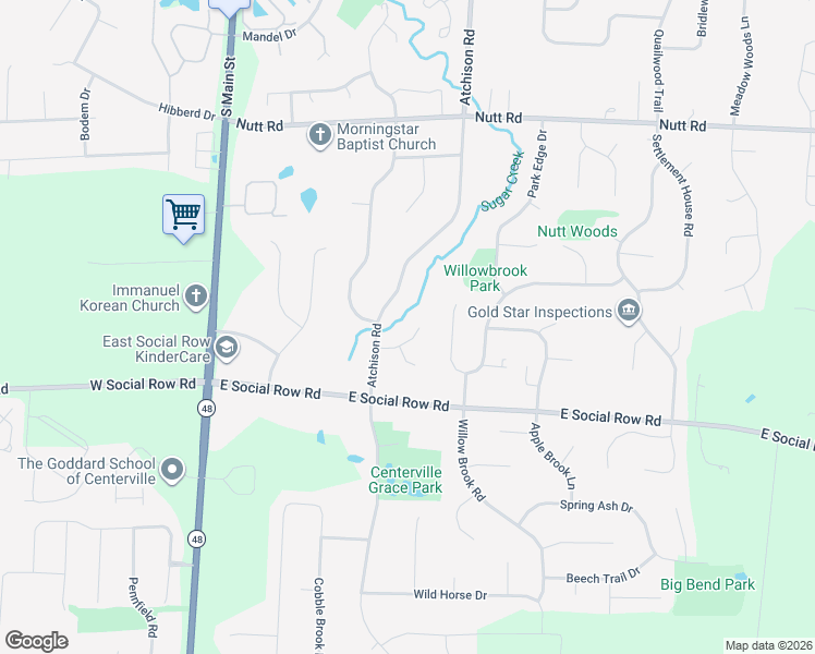 map of restaurants, bars, coffee shops, grocery stores, and more near 449 Ridge Line Court in Montgomery County