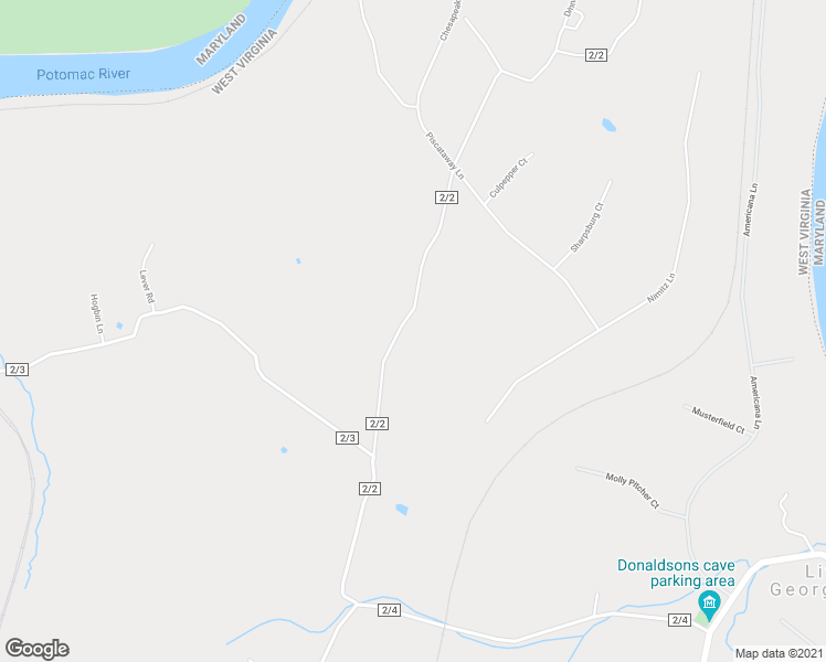 map of restaurants, bars, coffee shops, grocery stores, and more near 1672 McCoys Ferry Road in Hedgesville
