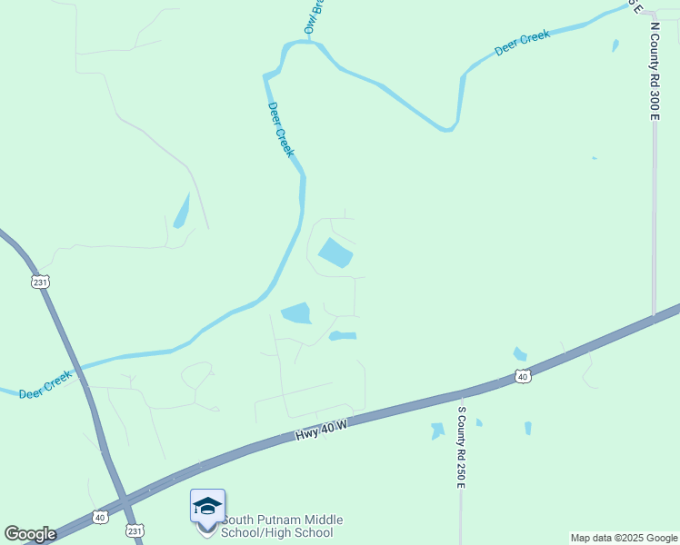 map of restaurants, bars, coffee shops, grocery stores, and more near 2747 Deer Creek Drive in Greencastle
