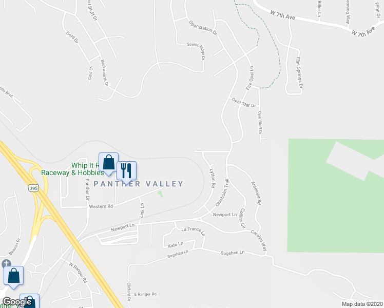 map of restaurants, bars, coffee shops, grocery stores, and more near 1570 Rockchuck Road in Reno