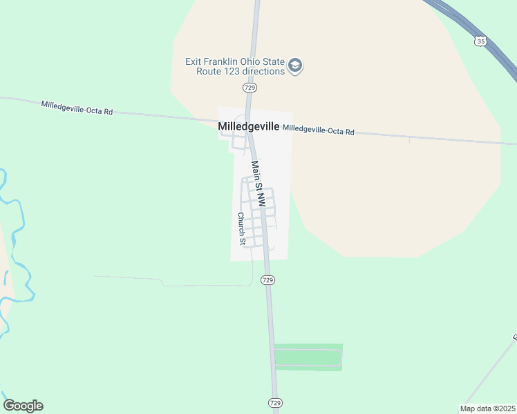 map of restaurants, bars, coffee shops, grocery stores, and more near 8215 Main Street Northwest in Milledgeville