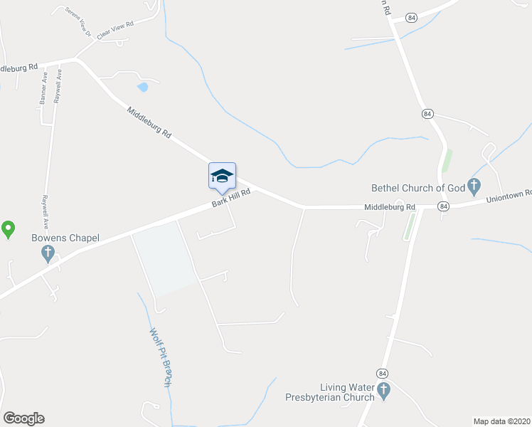 map of restaurants, bars, coffee shops, grocery stores, and more near 3815 Bark Hill Road in Union Bridge