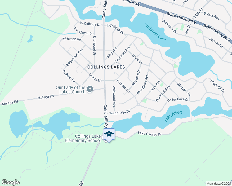 map of restaurants, bars, coffee shops, grocery stores, and more near 510 Wildwood Avenue in Buena Vista Township