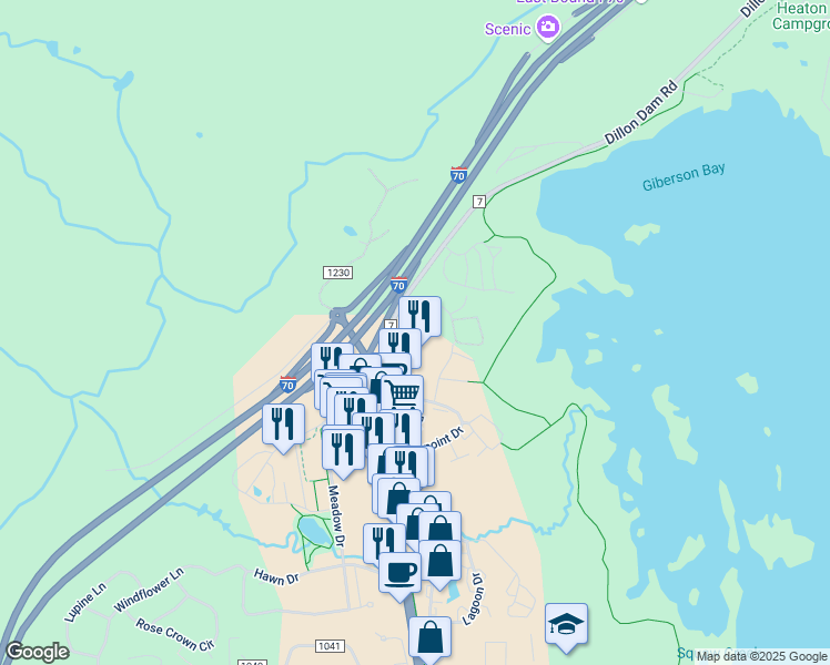 map of restaurants, bars, coffee shops, grocery stores, and more near 1129 North Summit Boulevard in Frisco