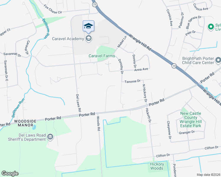 map of restaurants, bars, coffee shops, grocery stores, and more near 235 Emelia Drive in Bear