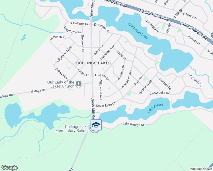 map of restaurants, bars, coffee shops, grocery stores, and more near 514 Wildwood Avenue in Buena Vista Township