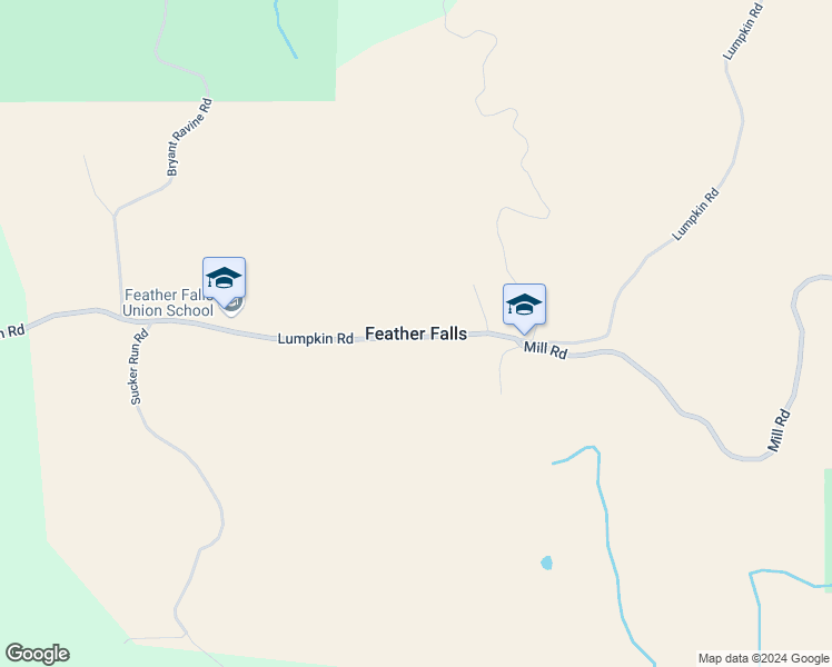 map of restaurants, bars, coffee shops, grocery stores, and more near 2 Feather Falls Boulevard in Oroville