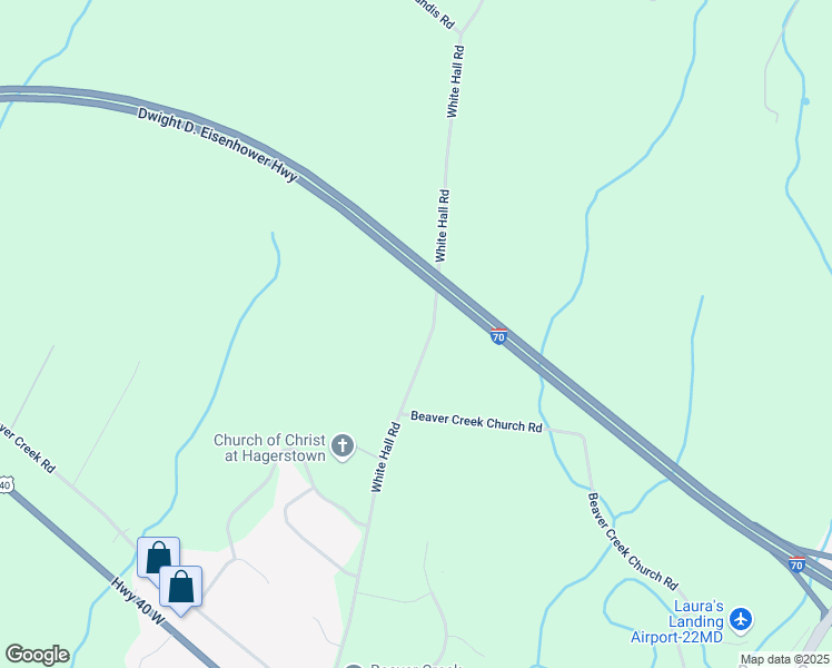 map of restaurants, bars, coffee shops, grocery stores, and more near 10138 White Hall Road in Hagerstown