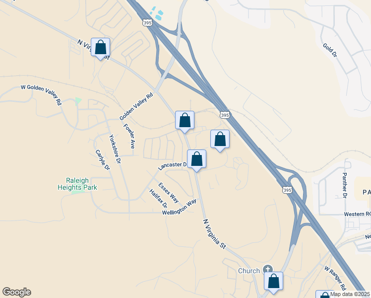map of restaurants, bars, coffee shops, grocery stores, and more near 7800 North Claridge Pointe Parkway in Reno
