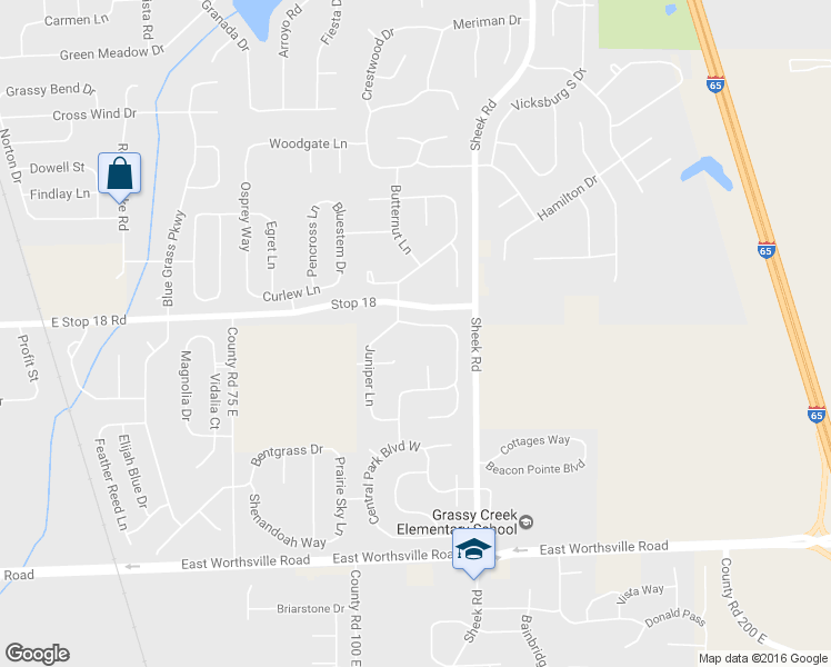 map of restaurants, bars, coffee shops, grocery stores, and more near 1085 Sassafras Trail in Greenwood