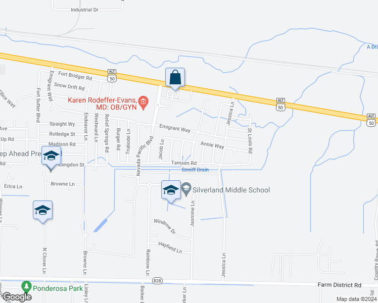map of restaurants, bars, coffee shops, grocery stores, and more near 979 Short Cut Drive in Fernley