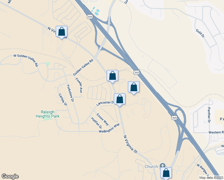 map of restaurants, bars, coffee shops, grocery stores, and more near 7800 North Claridge Pointe Parkway in Reno
