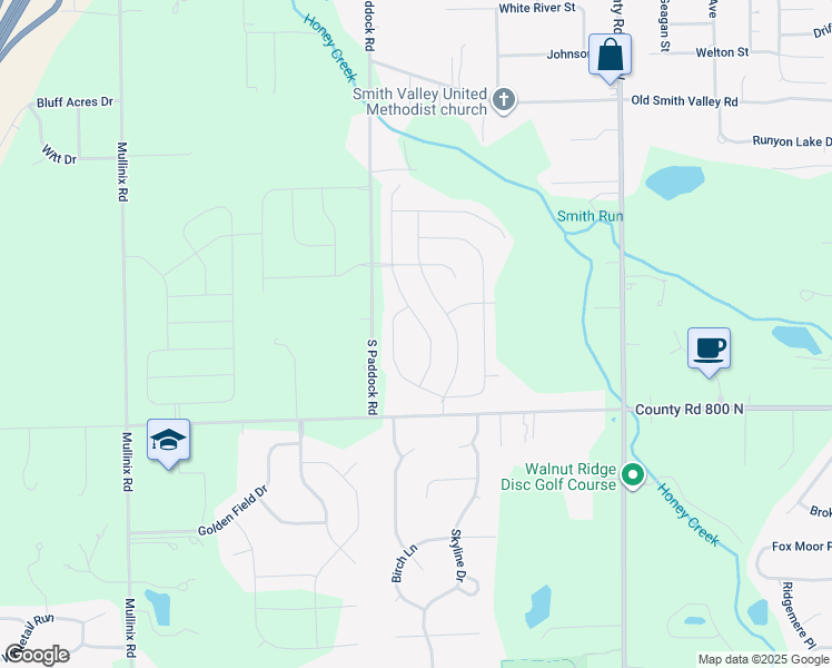 map of restaurants, bars, coffee shops, grocery stores, and more near 1508 Stormhaven Way in Greenwood