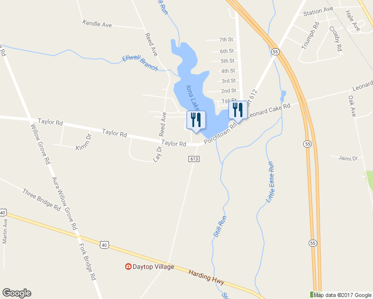 map of restaurants, bars, coffee shops, grocery stores, and more near 578 Taylor Road in Franklin