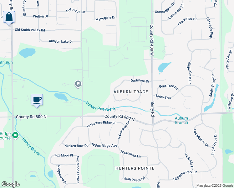map of restaurants, bars, coffee shops, grocery stores, and more near 4144 Mountbatton Drive in Greenwood