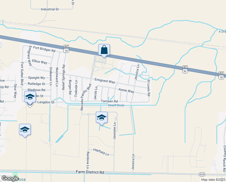 map of restaurants, bars, coffee shops, grocery stores, and more near 971 Short Cut Lane in Fernley