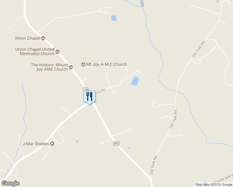 map of restaurants, bars, coffee shops, grocery stores, and more near 3213 Vance Road in Monkton