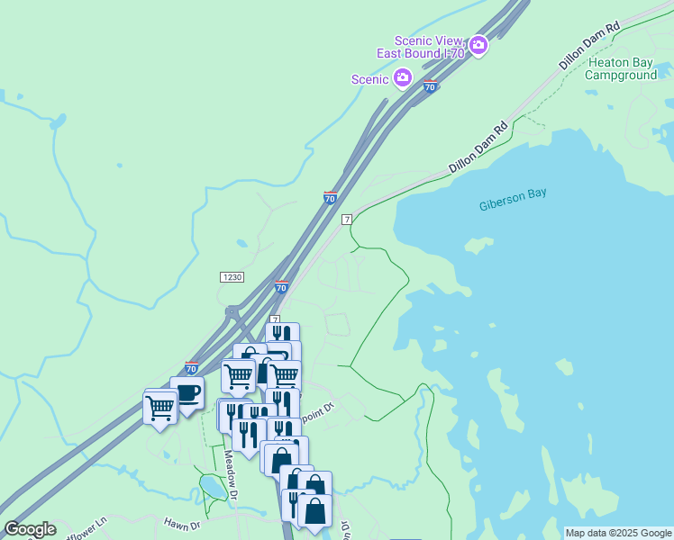 map of restaurants, bars, coffee shops, grocery stores, and more near 1518 Point Drive in Frisco