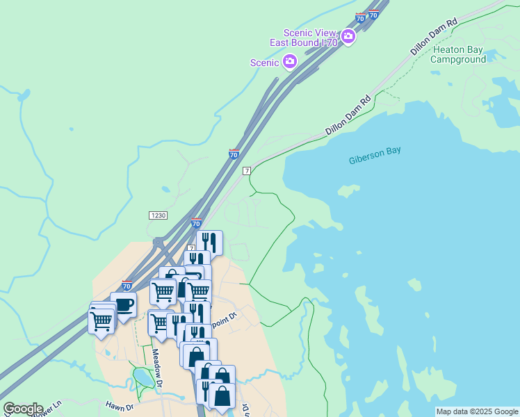 map of restaurants, bars, coffee shops, grocery stores, and more near 1518 Point Drive in Frisco