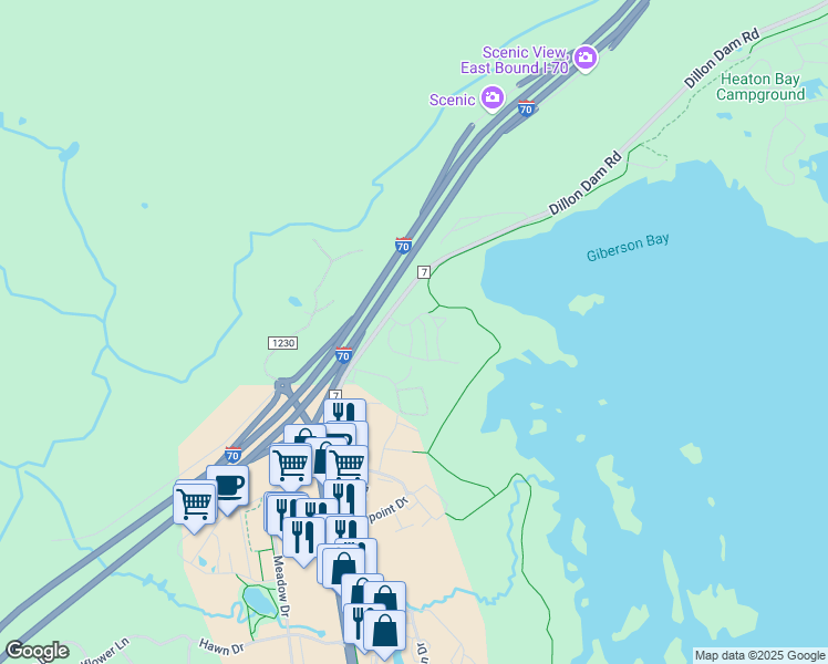 map of restaurants, bars, coffee shops, grocery stores, and more near 1517 Point Drive in Frisco