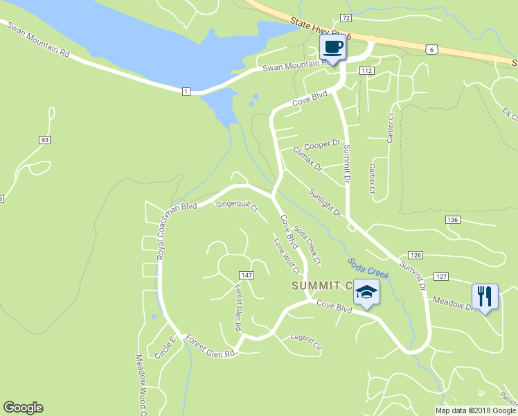 map of restaurants, bars, coffee shops, grocery stores, and more near 165 Gingerquill Court in Dillon