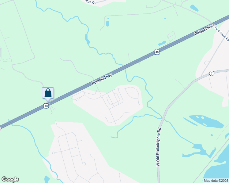 map of restaurants, bars, coffee shops, grocery stores, and more near 480 Claiborne Road in North East