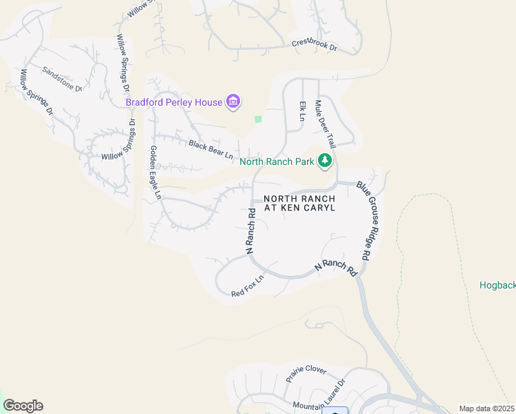 map of restaurants, bars, coffee shops, grocery stores, and more near 2 Mule Deer Trail in Littleton