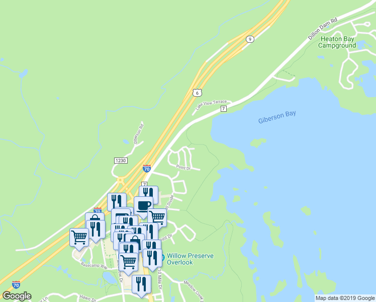 map of restaurants, bars, coffee shops, grocery stores, and more near 1510 Point Drive in Frisco