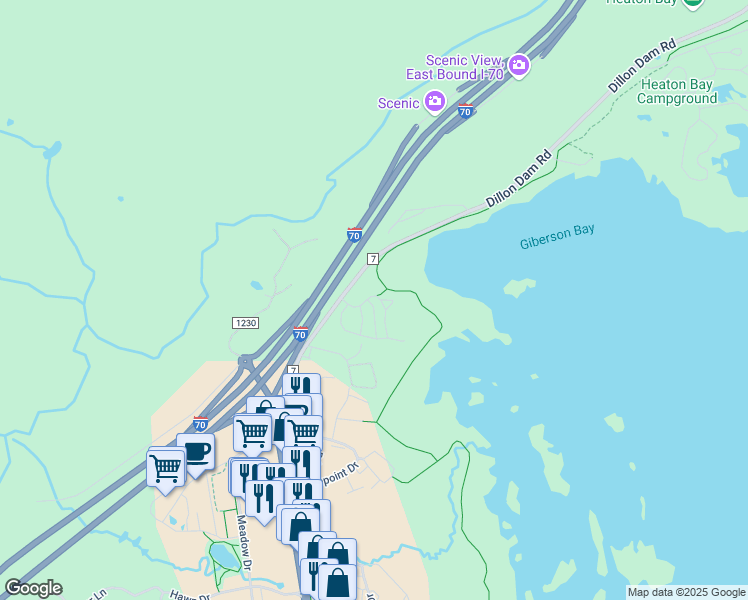 map of restaurants, bars, coffee shops, grocery stores, and more near 1517 Point Drive in Frisco