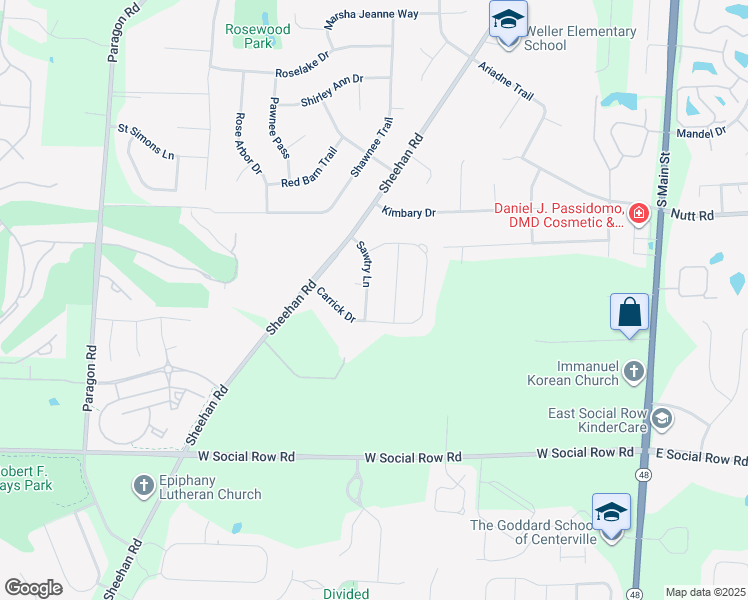 map of restaurants, bars, coffee shops, grocery stores, and more near 10168 Sawtry Lane in Montgomery County