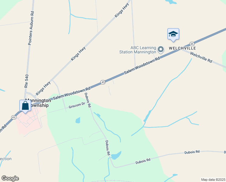 map of restaurants, bars, coffee shops, grocery stores, and more near 418-462 Salem Woodstown Road in Mannington Township