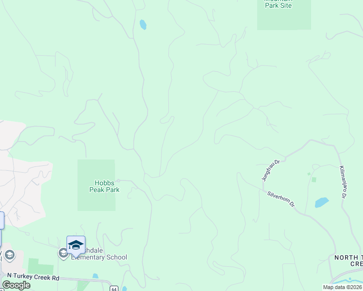 map of restaurants, bars, coffee shops, grocery stores, and more near 6582 Annapurna Drive in Evergreen